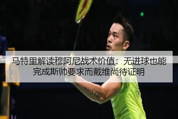 马特里解读穆阿尼战术价值：无进球也能完成斯帅要求而戴维尚待证明